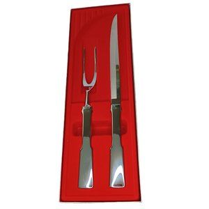 Vintage Carvel Hall Carving Knife and Fork Set Stainless Steel USAee